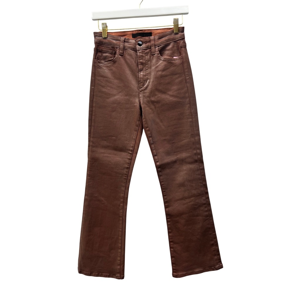 Joe's‎ Jeans The Callie Pants Size 26 Brown Excellent Coated High Rise Crop Boot